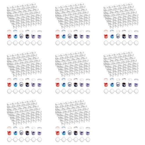 960pcs Paint Containers with Lids, 40 Strips Paint Containers Acrylic Paint with Lids for  Paint Storage Classroom
