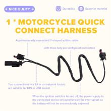 2X Motorcycle Quick Connect Harness for Auxiliary Socket for R1300GS R1250GS ADV R1200GS R1250R R1200R 1250