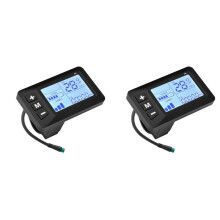 2X Bike 5-Pin LCD Speed Display Waterproof Design Multi Voltage Support 24V/36V/48V Electric Scooter Accelerator