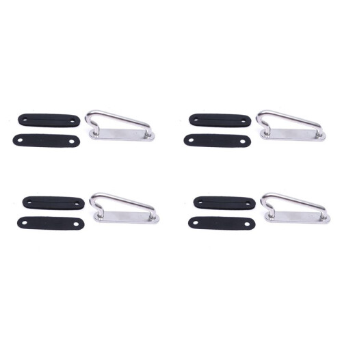 2 Pair SS316 Scuba Diving Quick Adjust Buckle Cinch Adapter with Rubber Pad Diving Accessoires