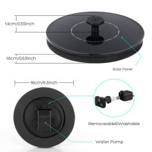 2X Solar Bird Bath Fountain Pump, Upgrade 3.5W Solar Fountain with Nozzle, Free Standing Floating Solar Powered