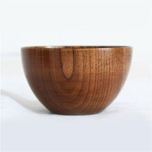 12 Pcs and Simple Wooden Bottomless Wooden Bowl Practical Soup Bowl for Restaurants and Hotels