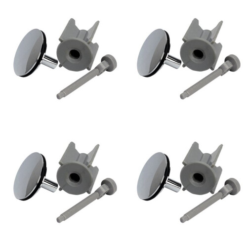 4X Universal Sink Plug Bathroom 40mm - Plug Replacement Drain Plug Detachable Adjustable Manual Lift Drain Plug