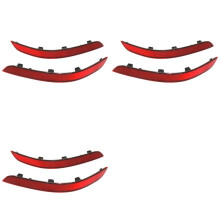 Rear Bumper Reflector Light Trim 2048200374 2048200474 for - GLK-Class GLK250 GLK300 GLK350 ,L+R 6PCS