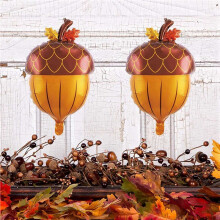 20Pcs Acorn Balloons Foil Fall Acorn Balloons for Baby Shower Birthday Fall Thanksgiving Party Decorations