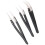 6Pcs Ceramic Tweezers with Black Handle Corrosion-Resistant Insulation Maintenance and Clamping Tools 6