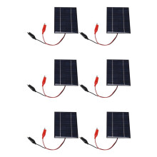 6X Waterproof Solar Panel 5W 12V Outdoor DIY Solar Cells Charger Polysilicon Epoxy Panels 136X110MM for 9-12V