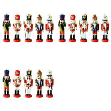 15Pc Christmas Nutcracker Wooden Ornaments Saxophone Soldiers Manual Decorations 13cm Christmas Tree Decoration