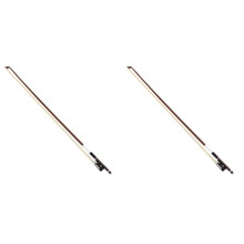 2X QA-18 Violin Bow 4/4 Brazilian Mahogany Pure Horsetail White Shell Silver Sheepskin Hand Rest Bow