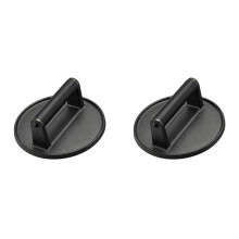 2X Heavy-Duty Cast Iron Burger Press, 6.5 Inches, Perfect for Griddle, Grill & Skillet, Ergonomic Handle