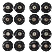 16 Pezzi Pattini un Rotelle Ruote nel Gomma Antiscivolo Mute Resistenti All'Usura Pattini Accessori Pattini un Rotelle