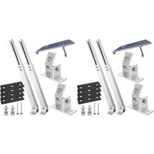 2X Adjustable Solar Panel Tilt Mount Brackets Aluminum Alloy Solar Panel Mounting for Flat Surface Roof RV Boat Off-Grid