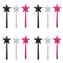 12X Salt and Pepper Shaker Wands Salt and Pepper Wand Shakers, Black and White and , Star Wand Salt
