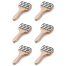 6X Râteau de Roue de Polissage à une Main de 7-3/4 Pouces pour Enlever les Composés Résiduels et le Métal des Roues de Polissage