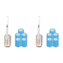 2X Disposable Toilet Brush System with Holder & 60 Refill Heads, Toilet Brush Kit for Easy ,for Bathroom, RV, Tub