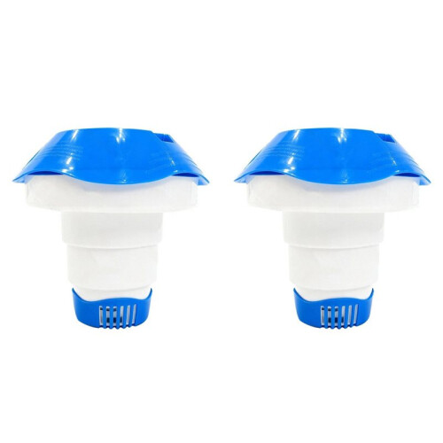 2X Pool Chlorine Floater 5 Inch Large Floating Chlorine Dispenser Optimal Pool with Adjustable Release