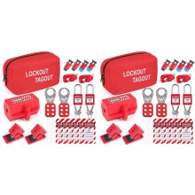 50X Lockout Tagout Kits Electrical, Lockout Tagout Station Safety Hasp , Lockout Tags/Circuit Breaker