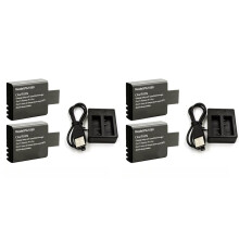 2 Set 3.7V 1050mAh PG1050 Rechargeable Battery for SJCAM SJ4000 SJ5000 WiFi Sport Action Camera DV Includes Charger