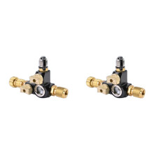 2pcs 1/4 Inch HVAC Valve Core Removal Tool with Dual Valve Sight Glass for Air Conditioning