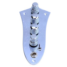 5X 5 Jazz JB Bass Loaded Wired Control Plate for 4/5 String Bass Guitar Parts JB-08CR