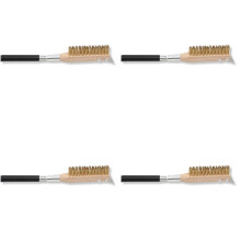 4X Pizza Oven Brush Copper Stove Brush Bristle Wood Long Handle Grill Cleaning Oven Brush for Small Oven Kitchen Tool
