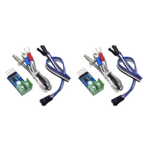 2X MAX6675 Temperature Degrees Module SPI Interface K Type Temperature Sensor Board Range 0-1024 with Thermocouple
