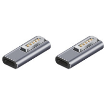2X Magnetic USB C Adapter Type C/DC5521 to 2 Connector PD Quick Charge Adapter for Air/Pro