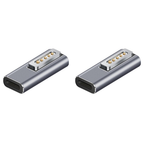 2X Magnetic USB C Adapter Type C/DC5521 to  2 Connector PD Quick Charge Adapter for  Air/Pro
