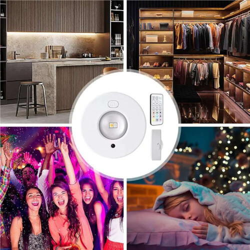 2X Closet Lights Wireless Stick  LED Under Cabinet Light 500mAh Dimmable Wireless Under Counter Lights with Remote 2