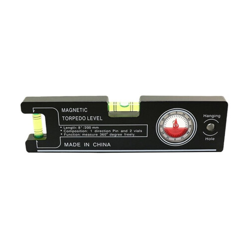 2X High Precision 200mm Magnetic Level Ruler ABS Millimeter Scale Angle Gauge Level Building Measuring Leveler Tools 1