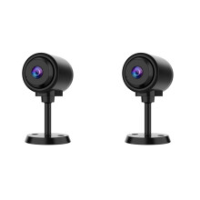 Tiny Camera for Home Security 2Pcs, 2.4GHz WiFi Portable Battery Operated Camera with IR Night Vision, Human Detection
