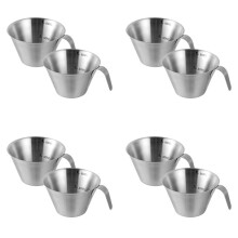 Espresso Shot Cups with Handle 90Ml Espresso Measuring Cup 8 Pack Stainless Steel Pouring Cup for Coffee Espresso