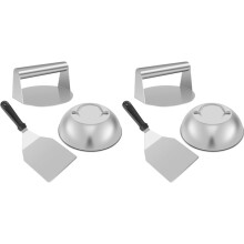 2X Smashed Burger Kit - Burger Press and Metal Spatula for Flat Top Grill Cooking, Perfect Hamburger Patty Maker