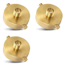 3X Adaptateur de Bouche D'Incendie Femelle 2-1/2 Po NST(NH) X Mâle 3/4 Po GHT, Adaptateur de Tuyau D'Incendie en Laiton, Équipement D'Incendie avec