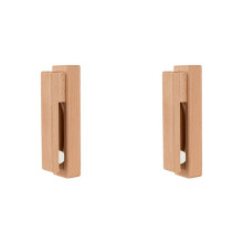 2X Bathroom Wall Mounted Wooden Towel Rack Self-Adhesive Retro Towel Rack Suitable for Bathroom, Kitchen