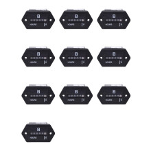 10X AC100-250V Generator Sealed Hour Meter Counter for Generator Boats Automobiles ATV UTV Go Carts