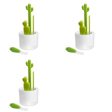 3X Cactus Bottle Brush, Straw Brush, Multifunctional Cleaning Brush Set, Full-Angle Cleaning