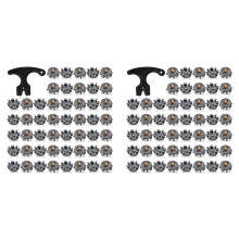 100Piece Spikes, Cleats Replacement with Cleat Spanner, Metal Thread Screw 6 mm Soft Pins Stud