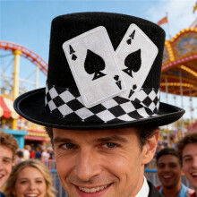 Magician Costume Hat  Design Stage Performance Hat for Amateur Entertainers Teachers Cosplayers Halloween A