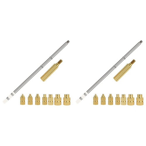 2X T12 Soldering Iron Tips Heat Set Insert Tool for Hot Melt Embedded Nuts M2-M8 Insertion Kit Indenter Adaptors