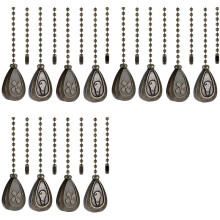 12 Pack Bronzed Ceiling Fan Pull Chain Extension, Classic Drop Shaped Pendant Pull Chains for Ceiling Fans and Lights