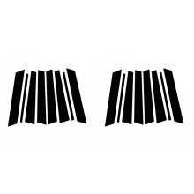 Car Window Door Column B C Pillar Post Cover Trim for X5 E53 2000-2006 Black Pc Sticker ,16Pcs