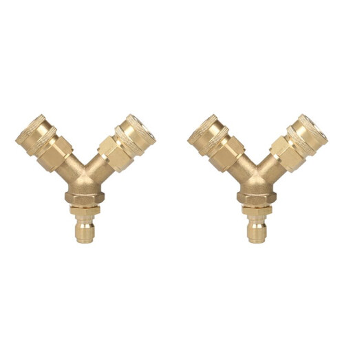 2X Tee Spliter Adapter with 3/8 Inch Quick Release Connector for High Pressure Washer