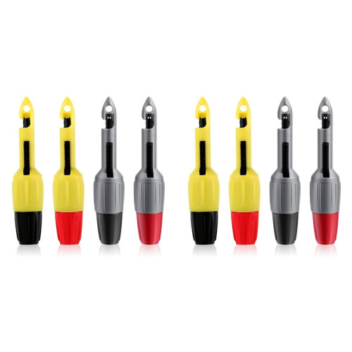 8pcs Wire Piercing Probe Kit, 0.08in and 0.16in Insulation Puncture Wire Probe Piercing Clip Test Probe Tool