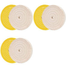 6 Pièces Disques de Polissage Kit de Roues de Polissage 150Mm Jeu de Roues de Polissage pour Polisseuse de Tampon de Table avec Trou de Mandrin de