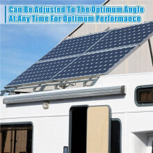 2X Adjustable Solar Panel Tilt Mount Brackets Aluminum Alloy Solar Panel Mounting for Flat Surface Roof RV Boat Off-Grid