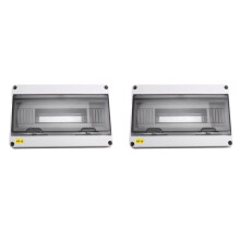 2X HT Series Junction Box 15WAY PC IP65 Waterproof Distribution Box Outdoor Plastic Electrical HT-15Way
