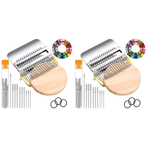 2X KnitPatch PatchMaker Kit - 100 Colors Embroidery Thread for Mending & Weaving, Complete Sewing  Set