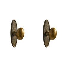 2X Ice Flower Antique Brass Solid Brass with Vintage Treatment Egg Decorative Bottom Board Cabinet Furniture Doors Knobs