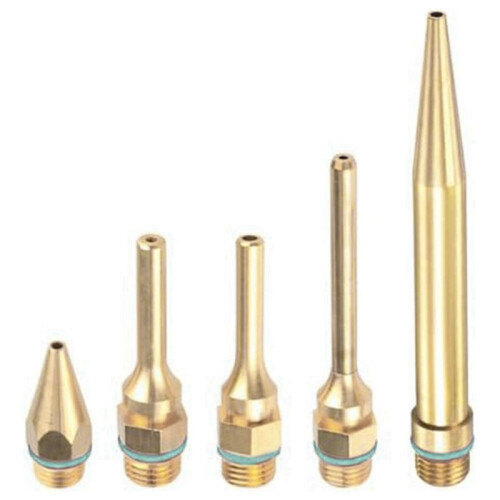 10Pcs Glue GunCopper Nozzle Tips with O-,Bore Long Tube Nozzles Thread Interchangeable Nozzle Set 1